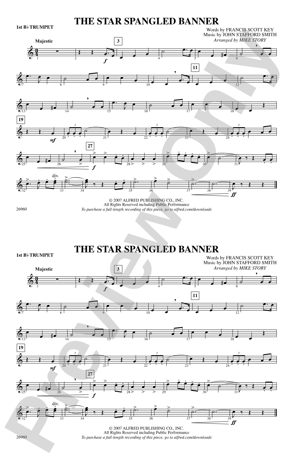 The Star-Spangled Banner: 1st B-flat Trumpet
