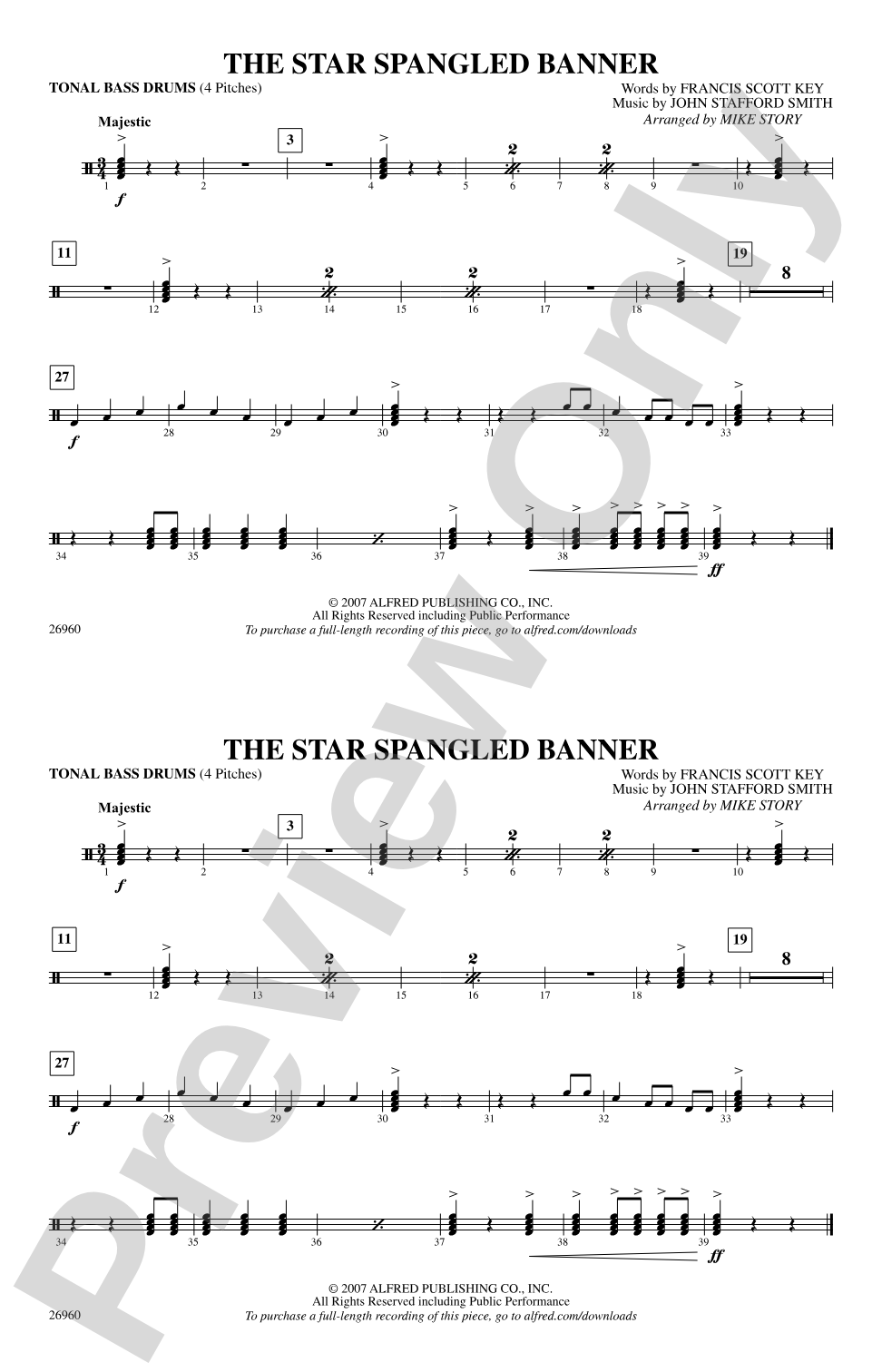 The Star-Spangled Banner: Tonal Bass Drum