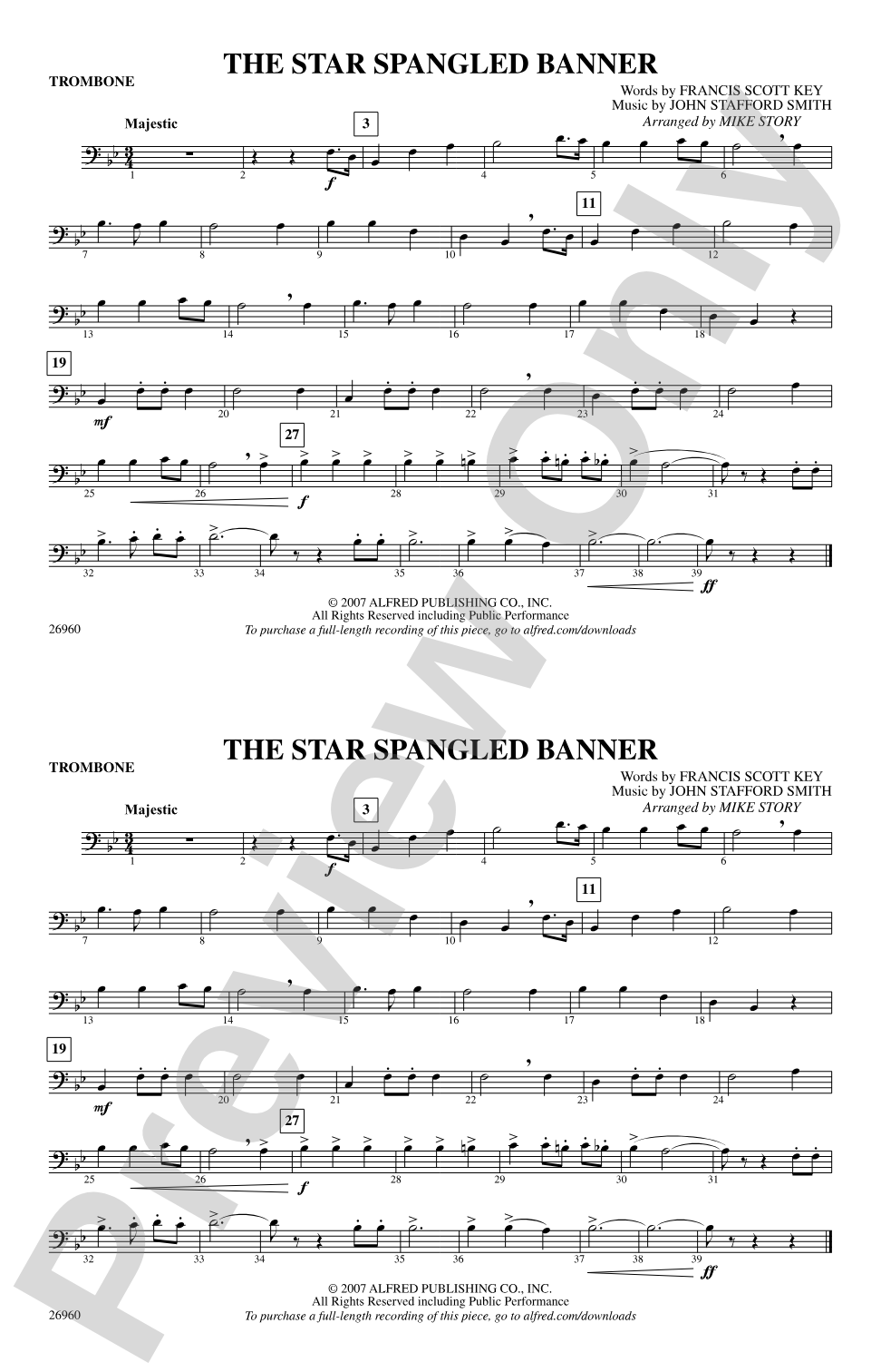 The Star-Spangled Banner: 1st Trombone