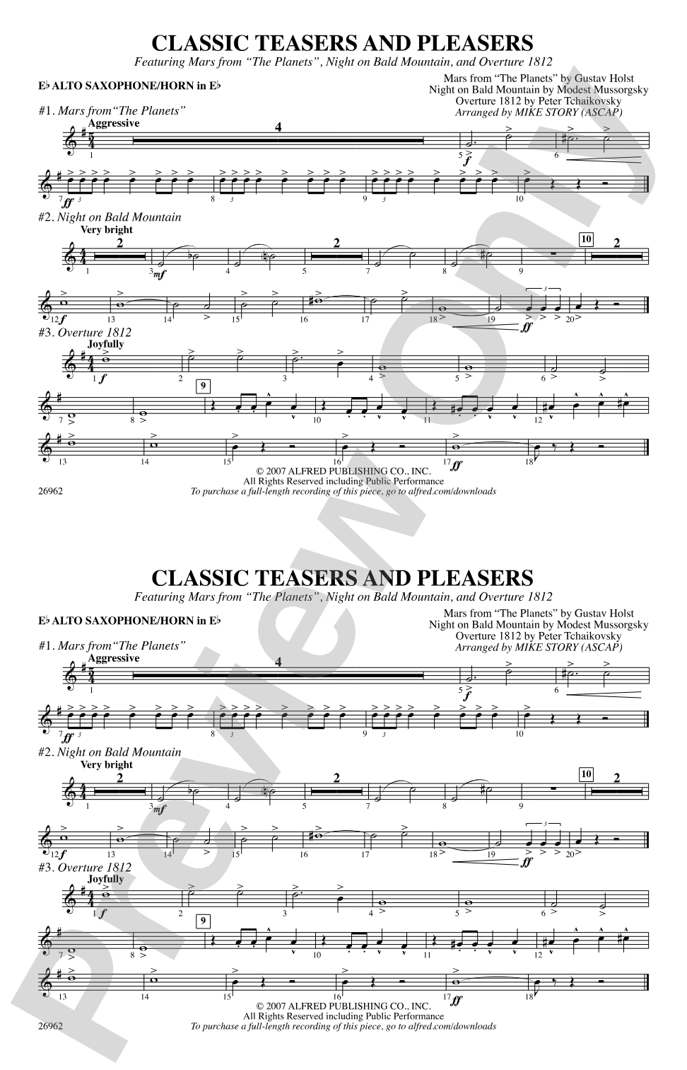 Classic Teasers and Pleasers: E-flat Alto Saxophone