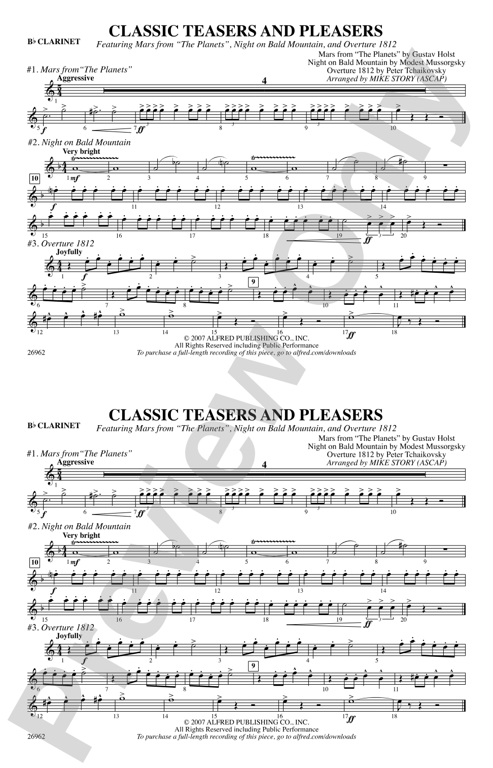 Classic Teasers and Pleasers: 1st B-flat Clarinet