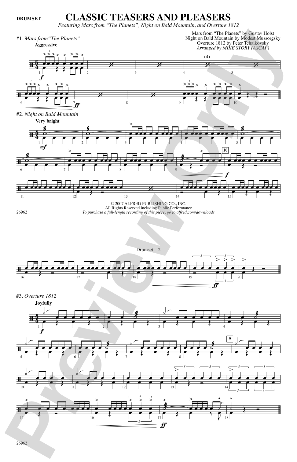 Classic Teasers and Pleasers: Drumset