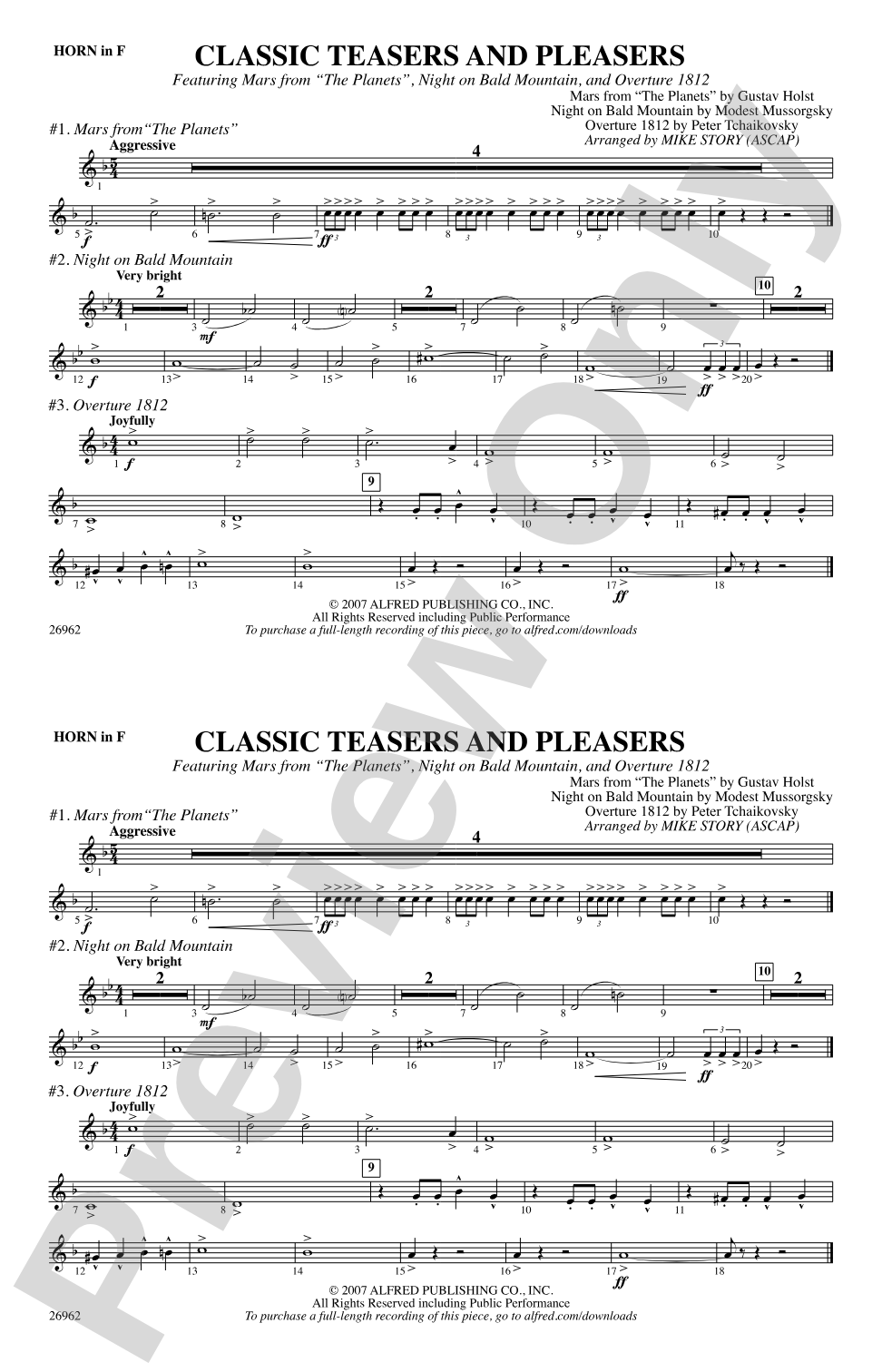 Classic Teasers and Pleasers: 1st F Horn