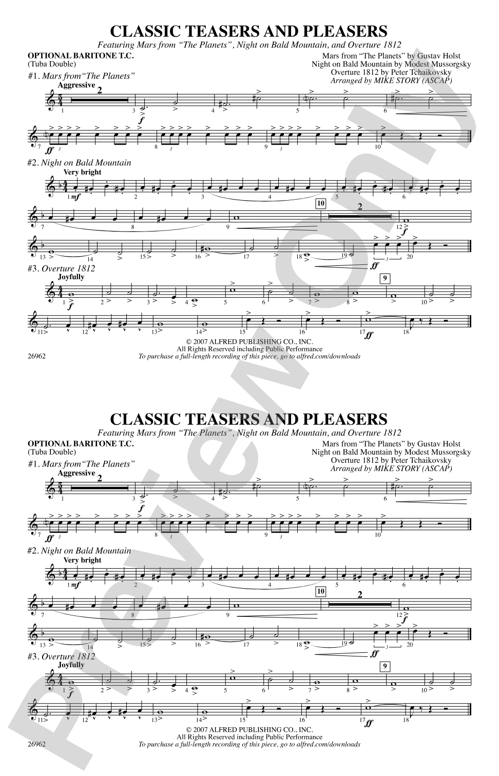 Classic Teasers and Pleasers: Optional Baritone T.C. (Tuba Double)