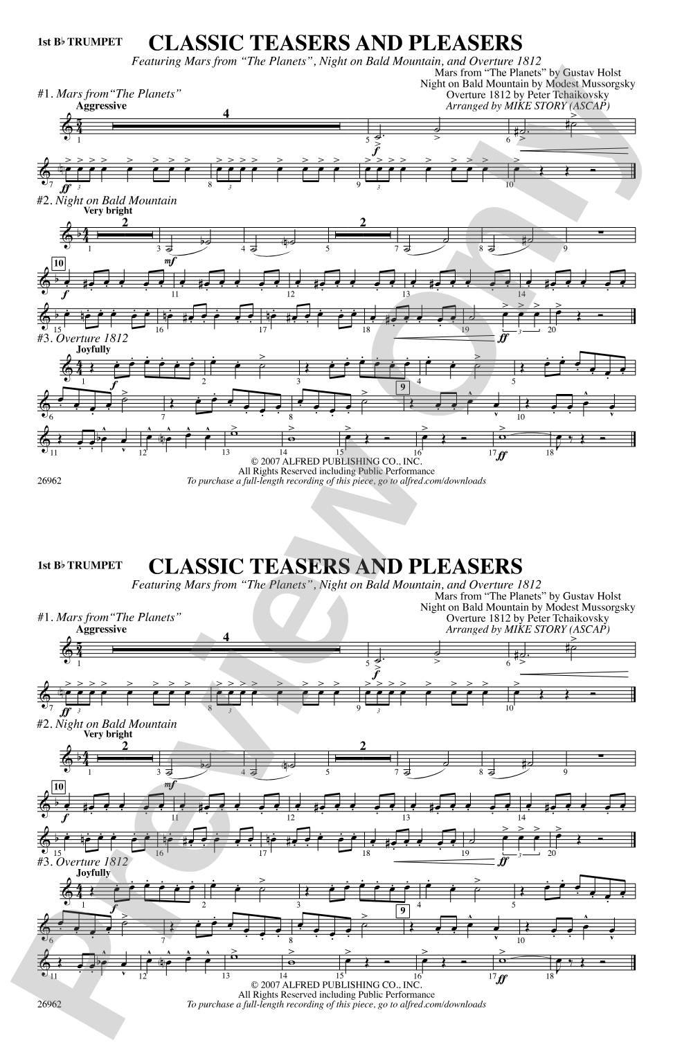 Classic Teasers and Pleasers: 1st B-flat Trumpet