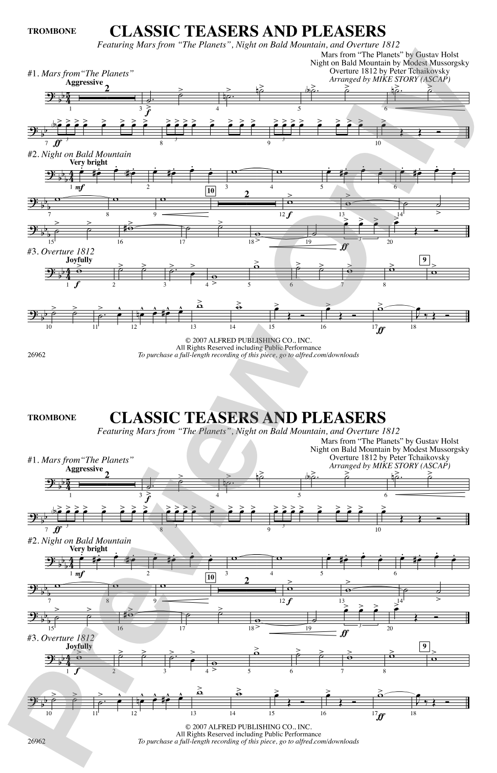 Classic Teasers and Pleasers: 1st Trombone