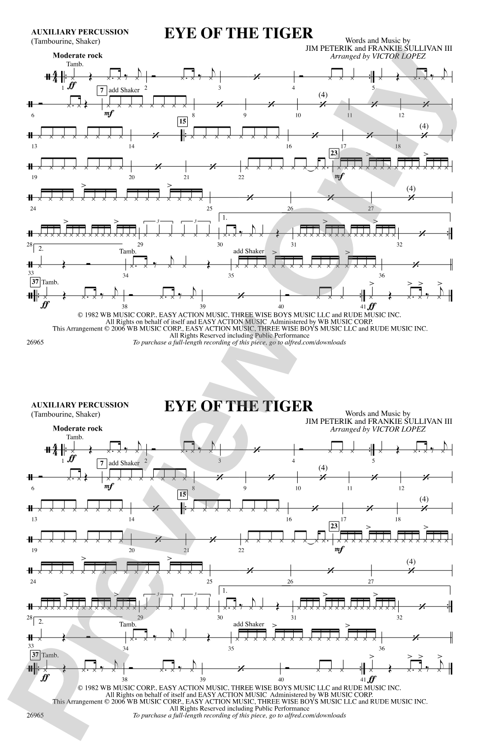 Eye of the Tiger: Auxiliary Percussion