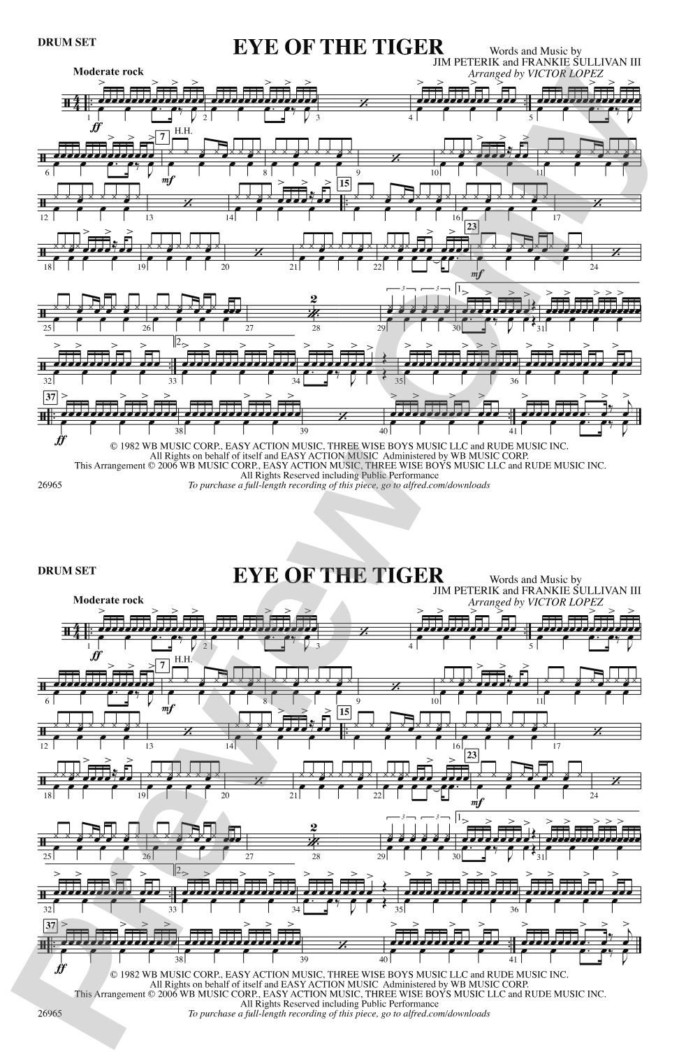 Eye of the Tiger: Drumset