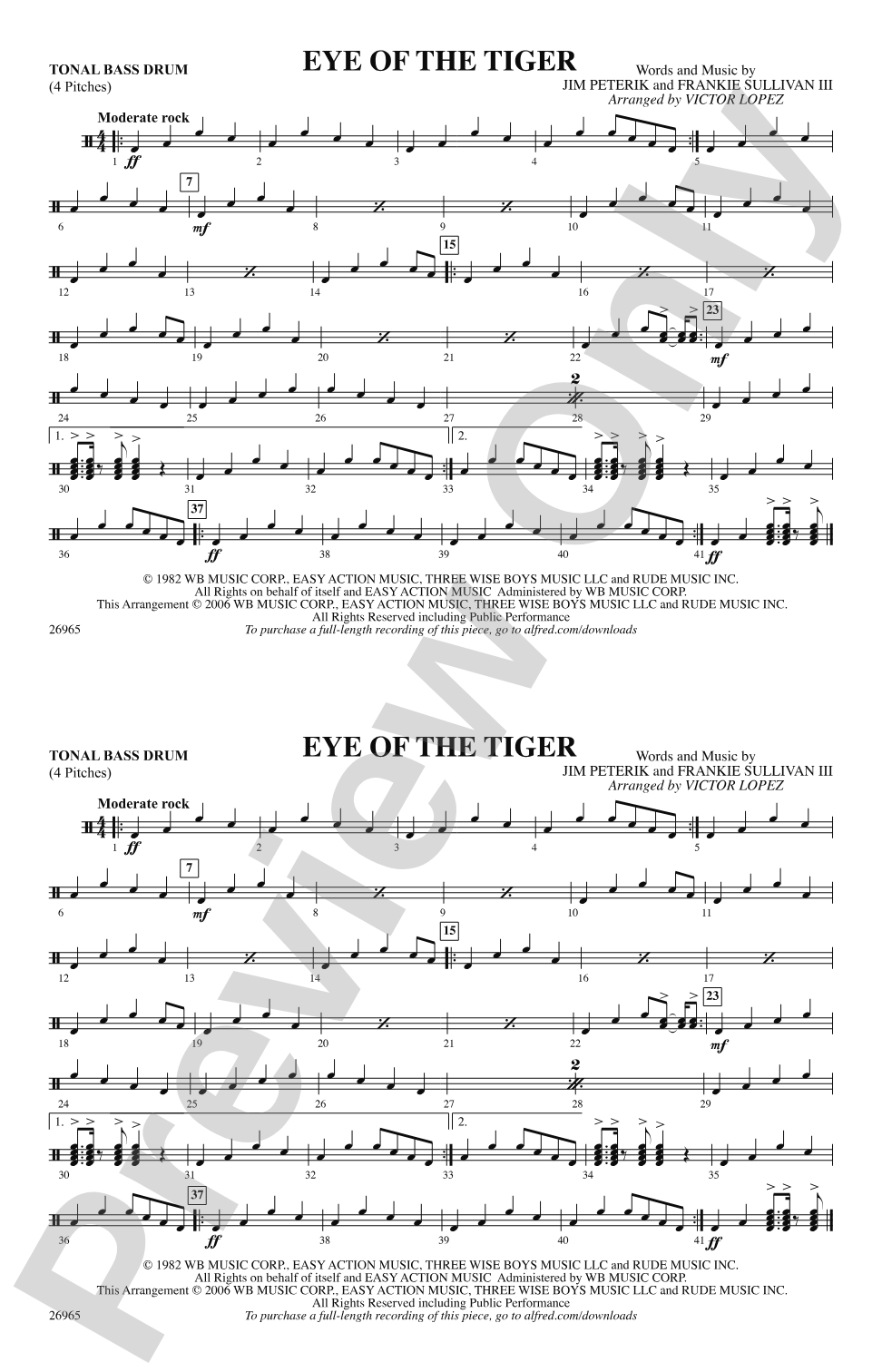 Eye of the Tiger: Tonal Bass Drum