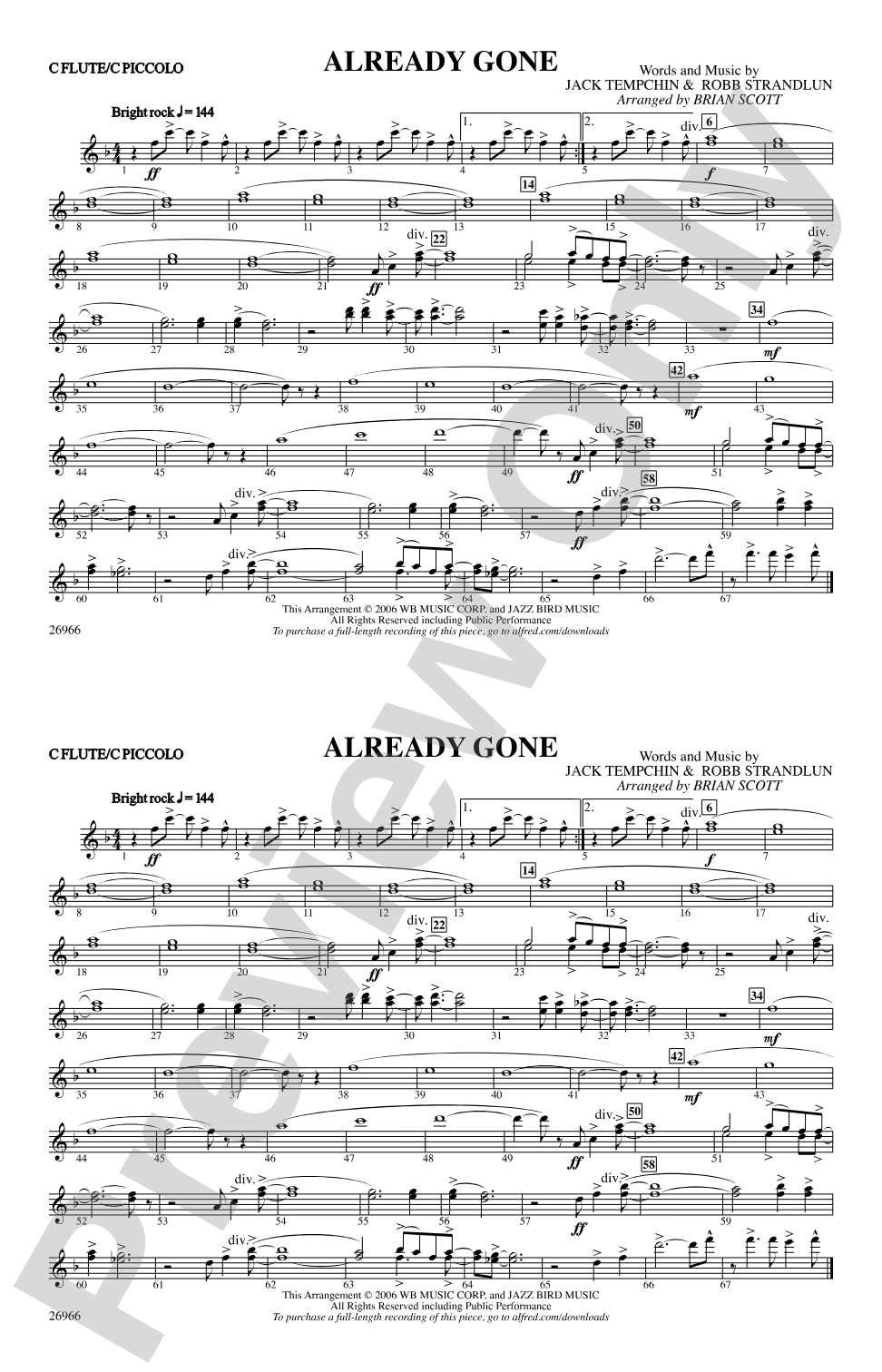 Already Gone: Flute
