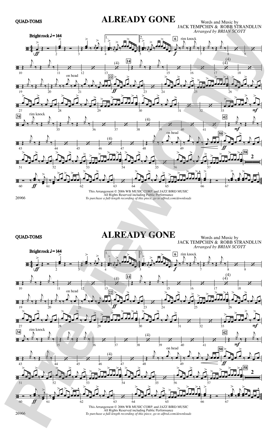 Already Gone: Quad-Toms