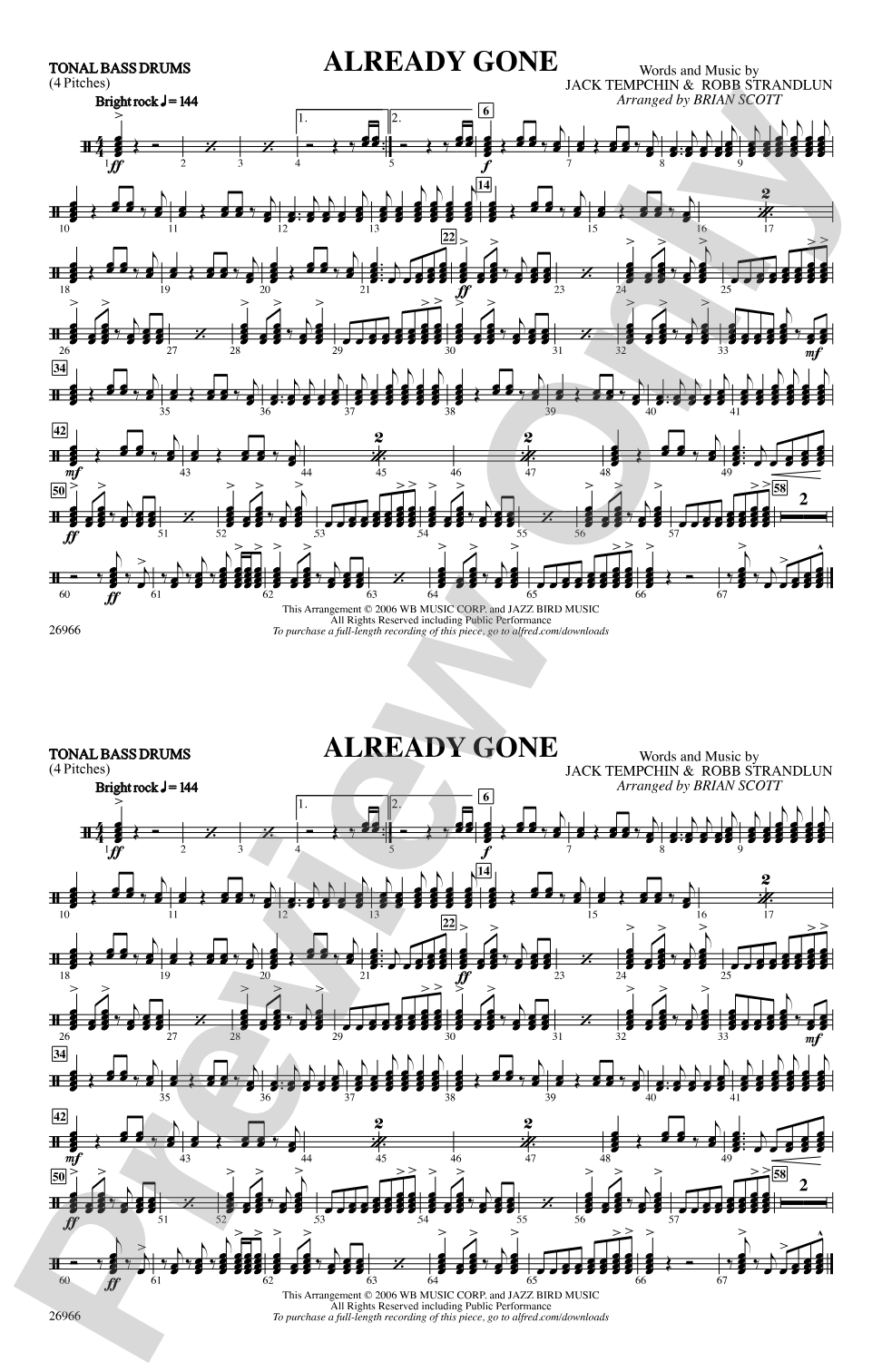 Already Gone: Tonal Bass Drum