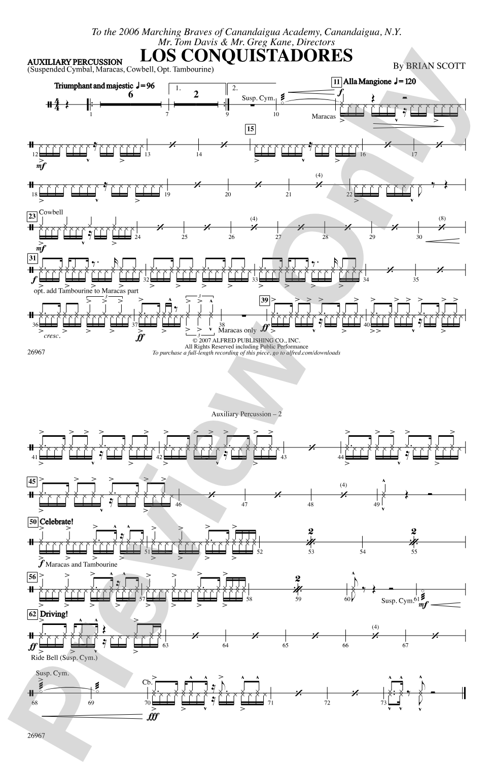 Los Conquistadores: Auxiliary Percussion