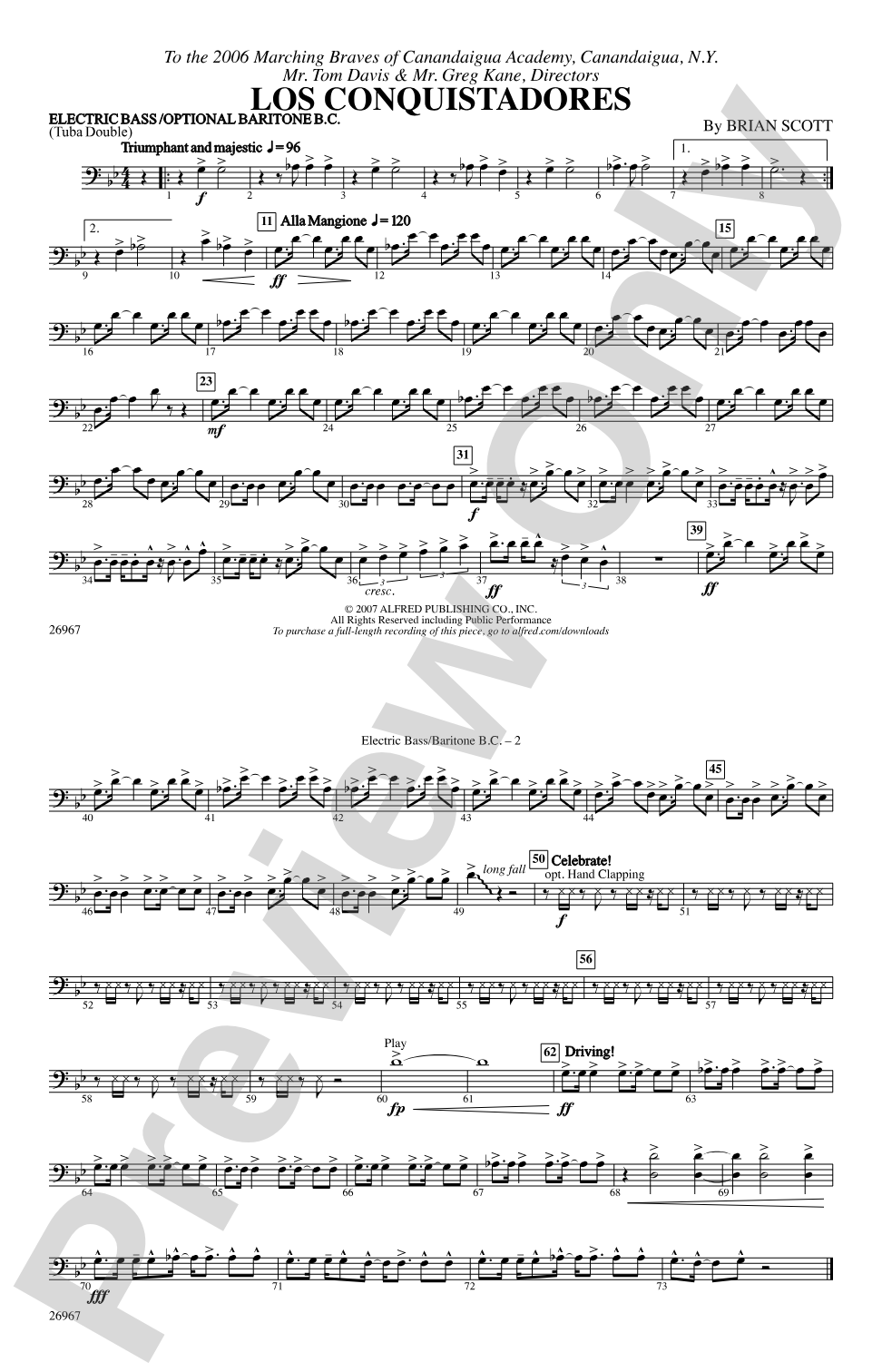 Los Conquistadores: Electric Bass