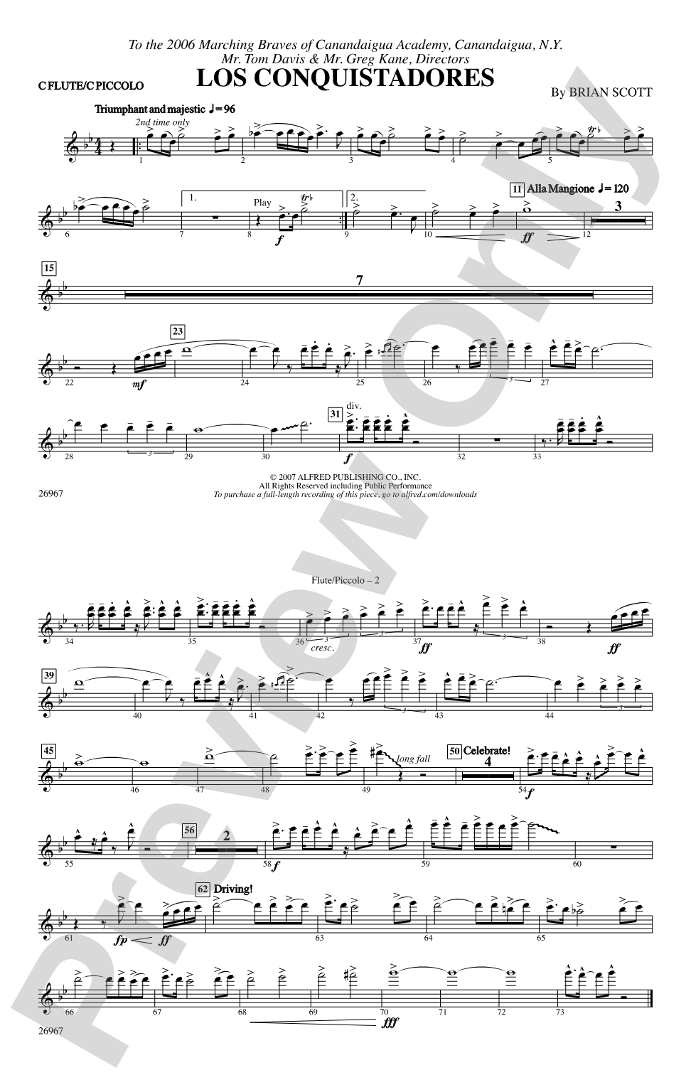 Los Conquistadores: Flute