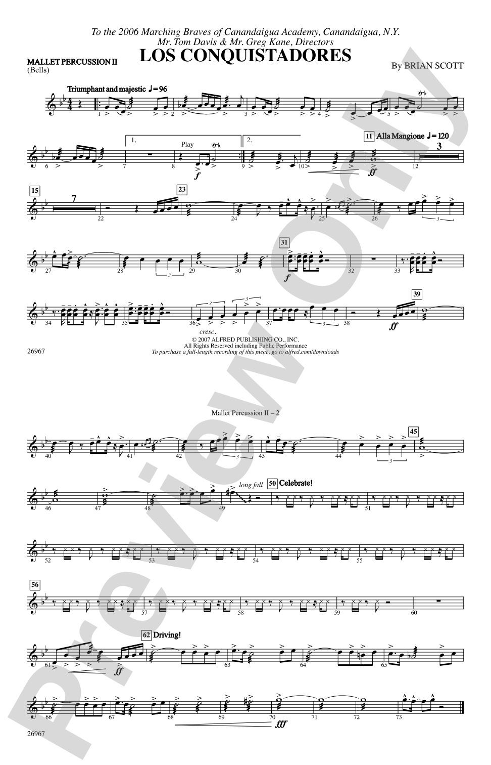 Los Conquistadores: 2nd Mallet Percussion