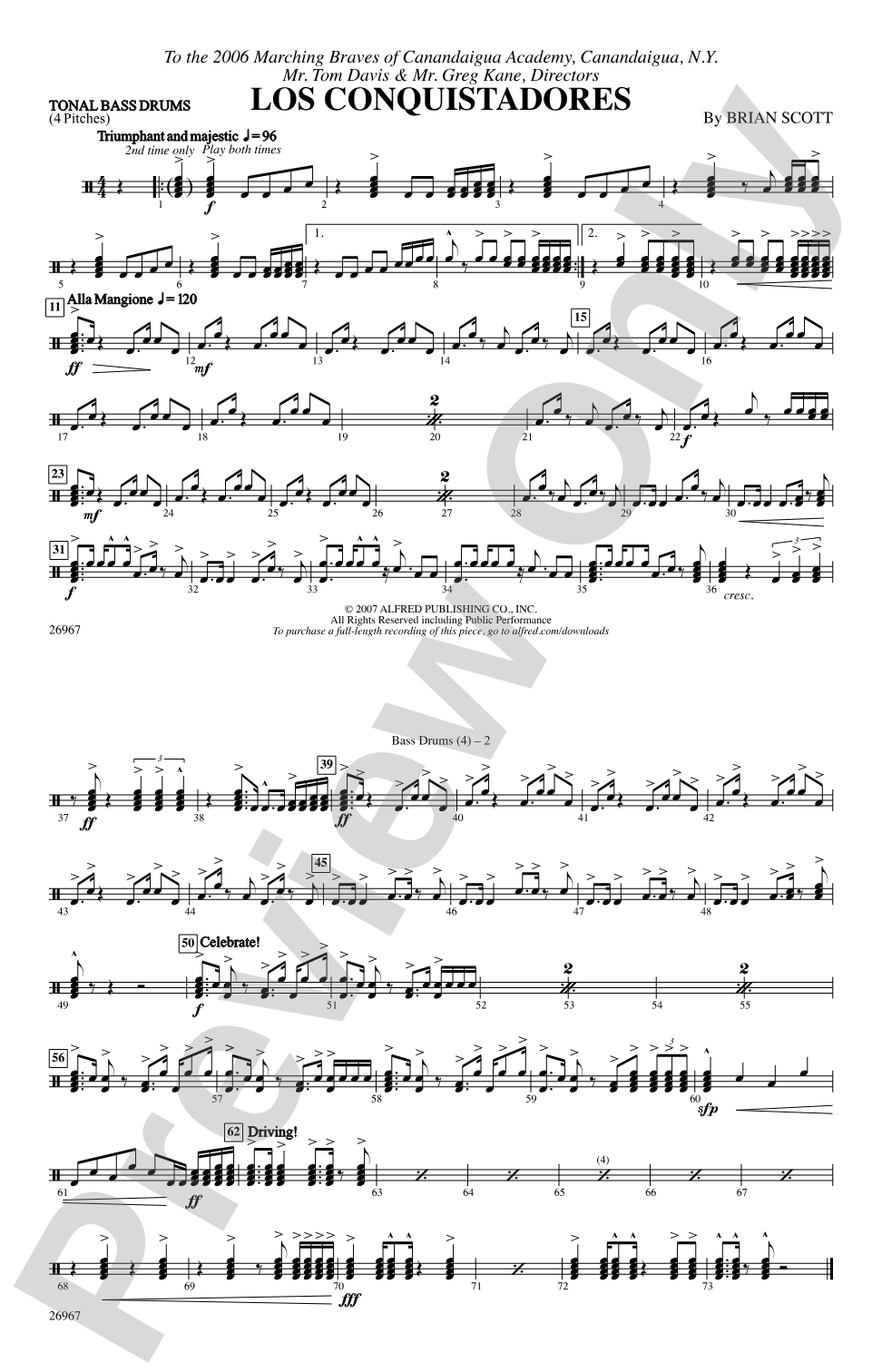 Los Conquistadores: Tonal Bass Drum