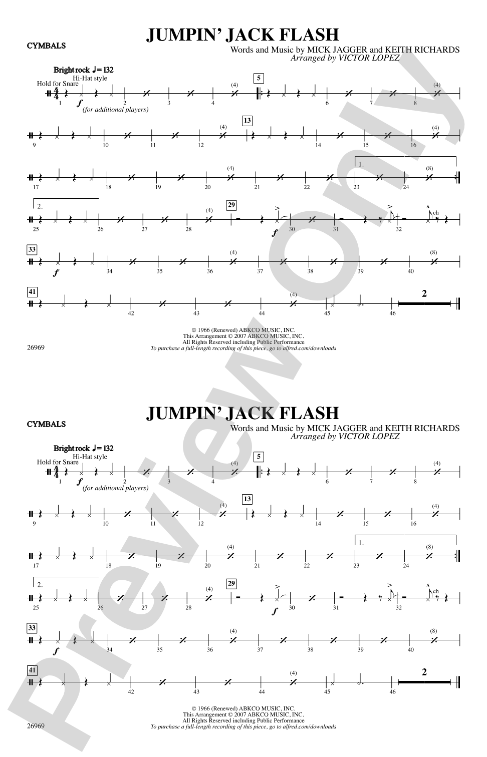 Jumpin' Jack Flash: Cymbals