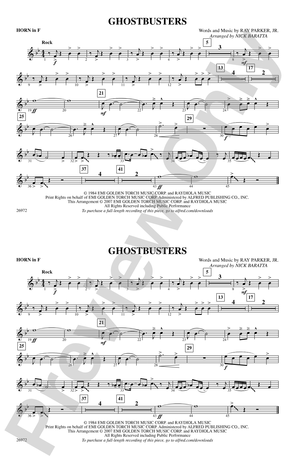 Ghostbusters: 1st F Horn