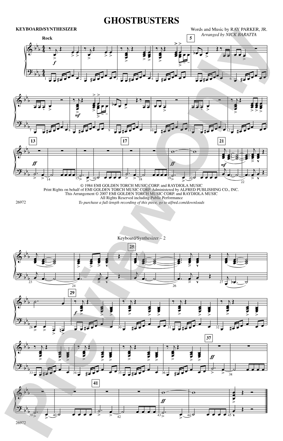 Ghostbusters: Keyboard/Synthesizer