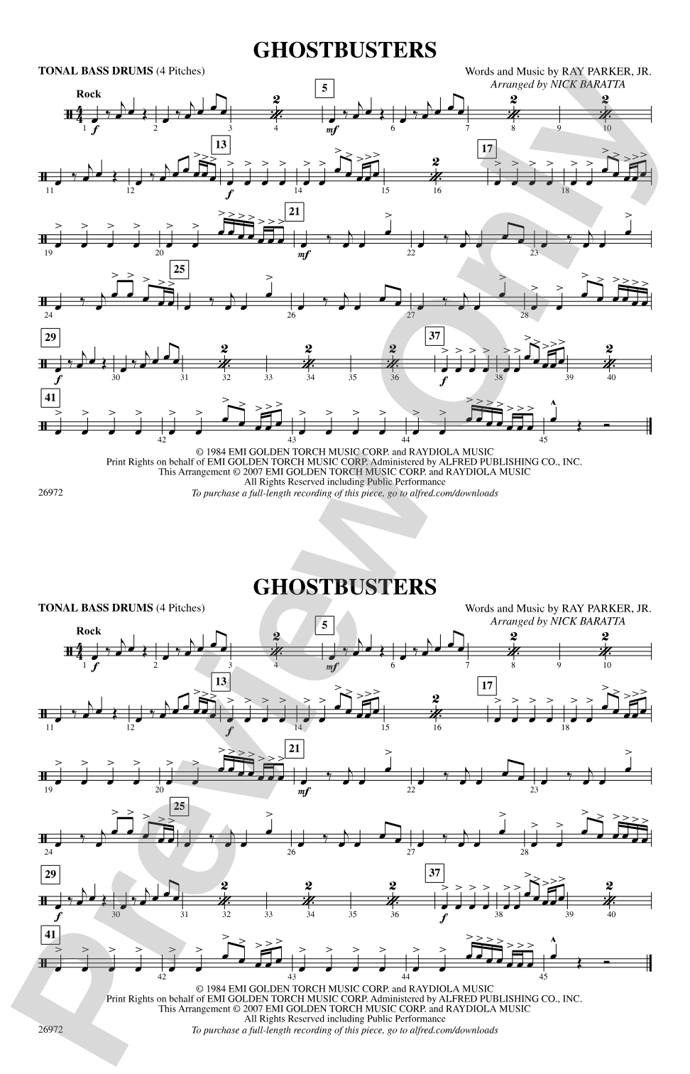 Ghostbusters: Tonal Bass Drum