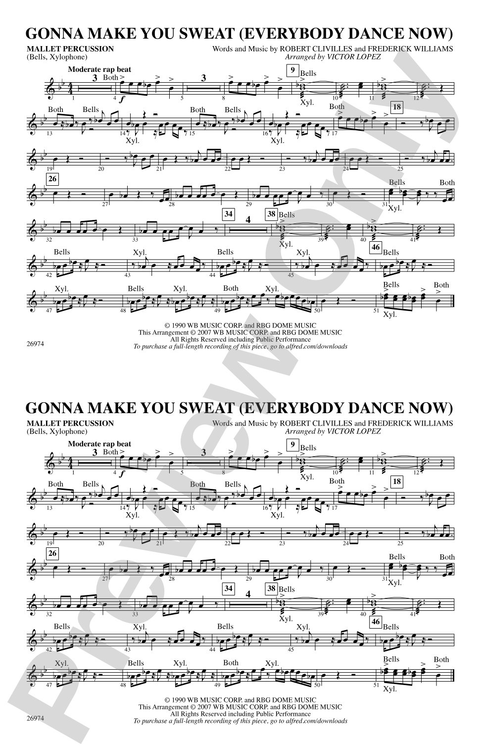 Gonna Make You Sweat (Everybody Dance Now): Mallets