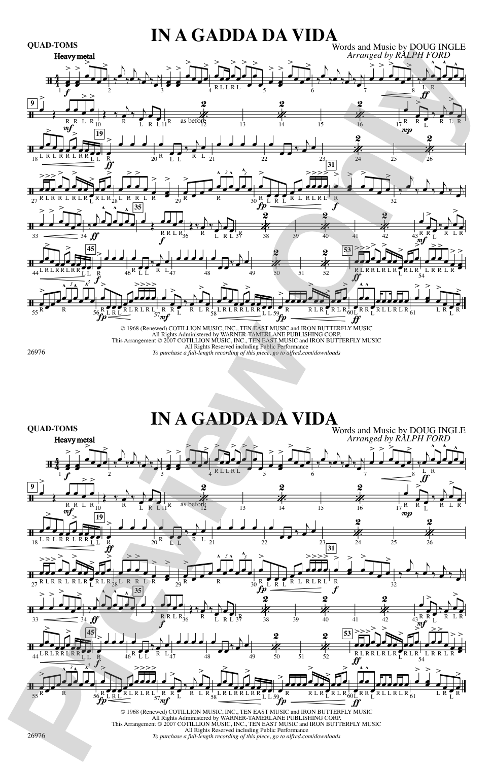 In A Gadda Da Vida: Quad-Toms