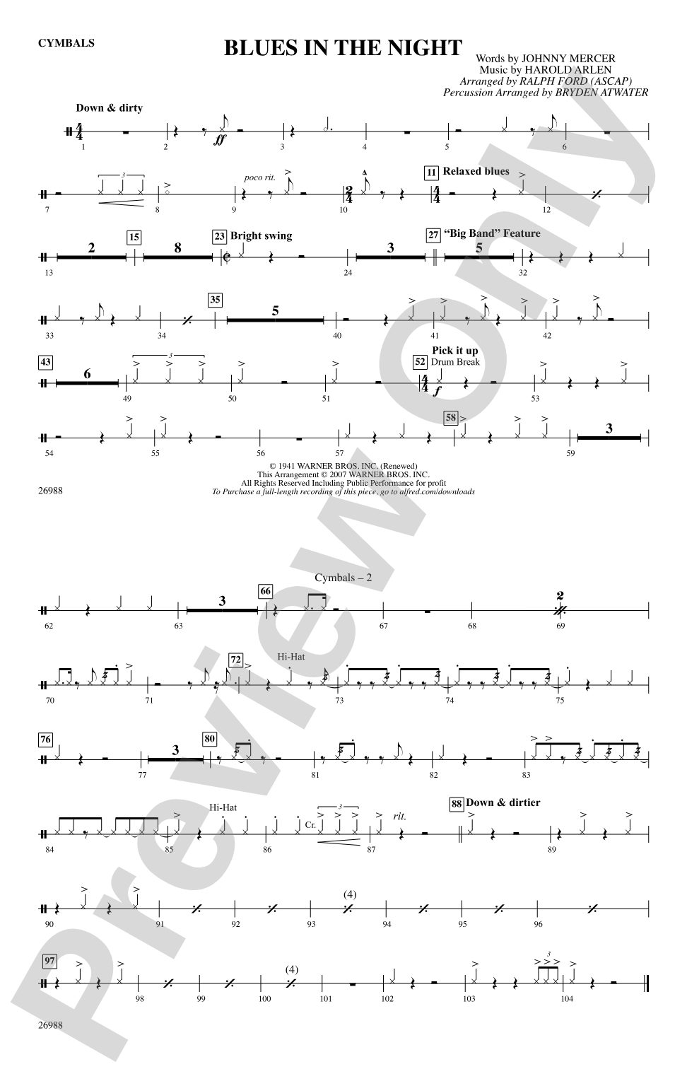 Blues in the Night: Cymbals