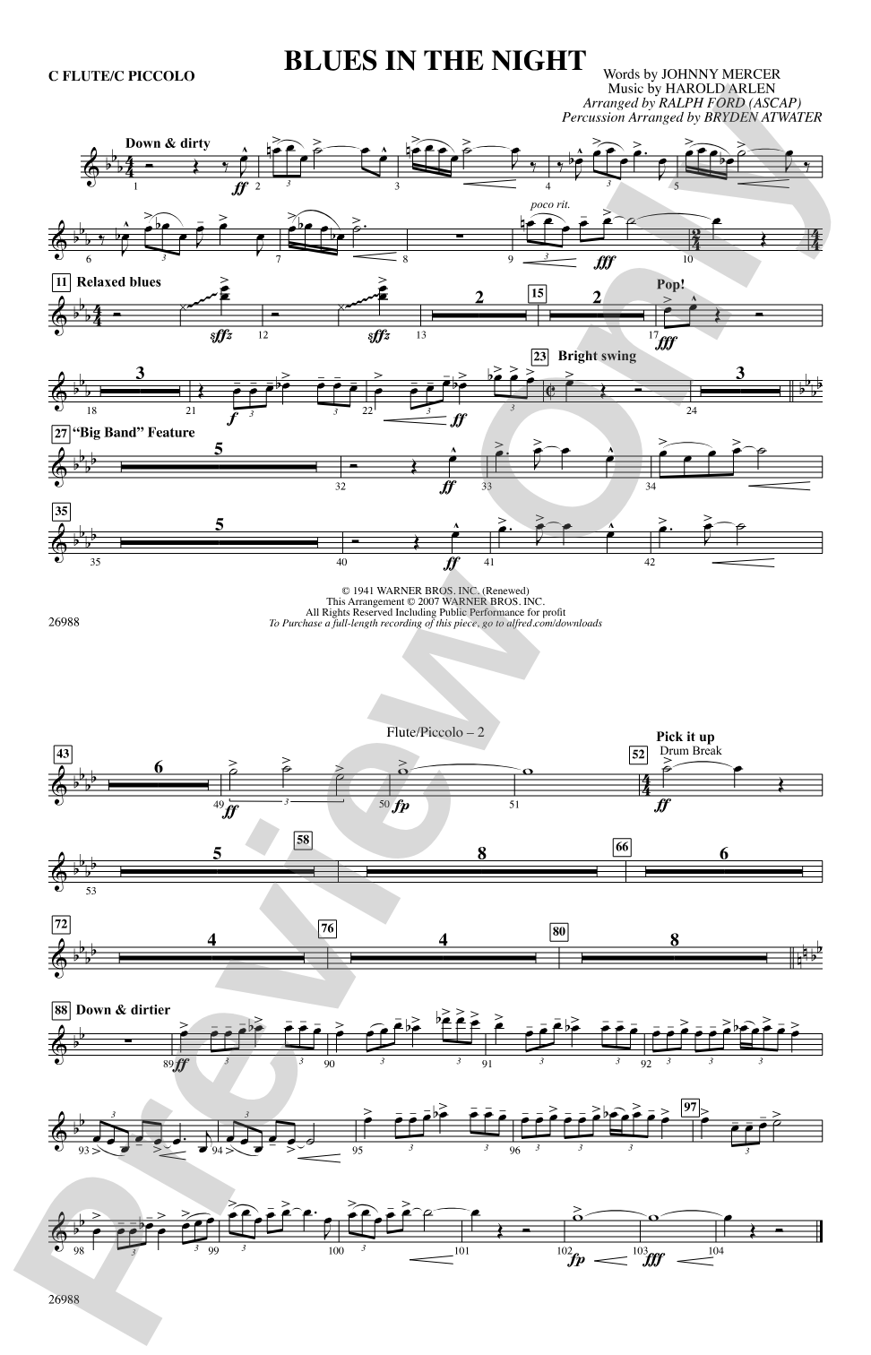 Blues in the Night: Flute