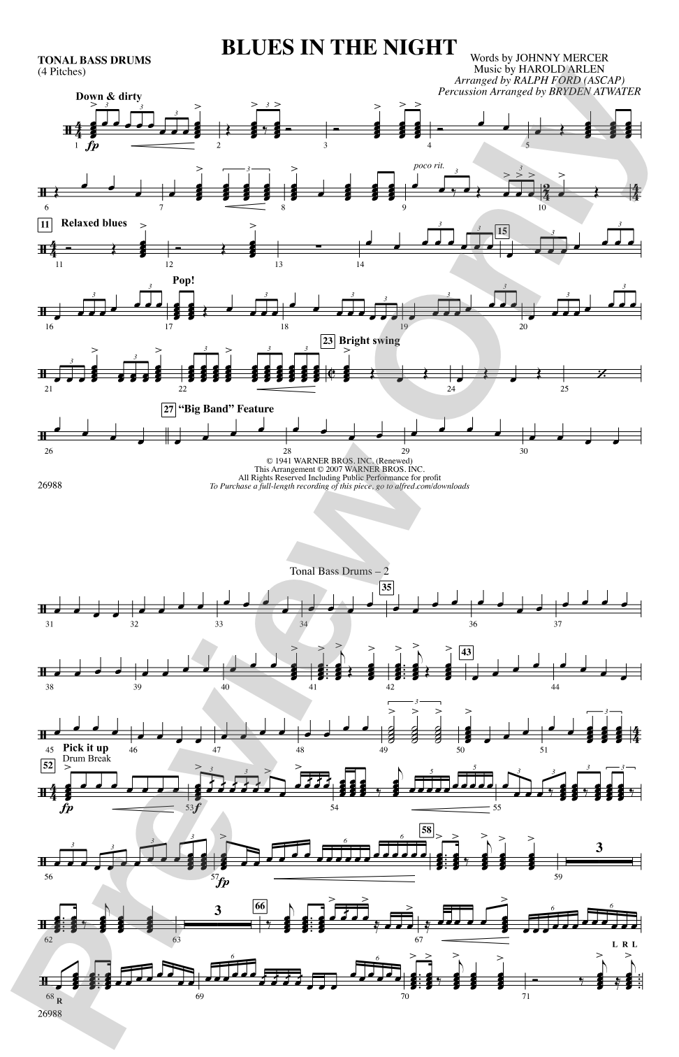 Blues in the Night: Tonal Bass Drum