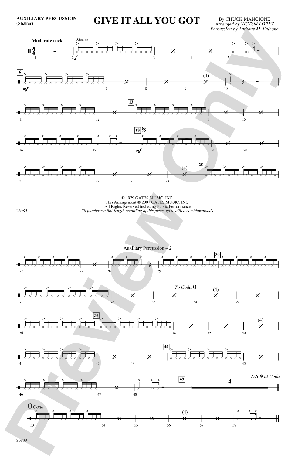 Give It All You Got: Auxiliary Percussion