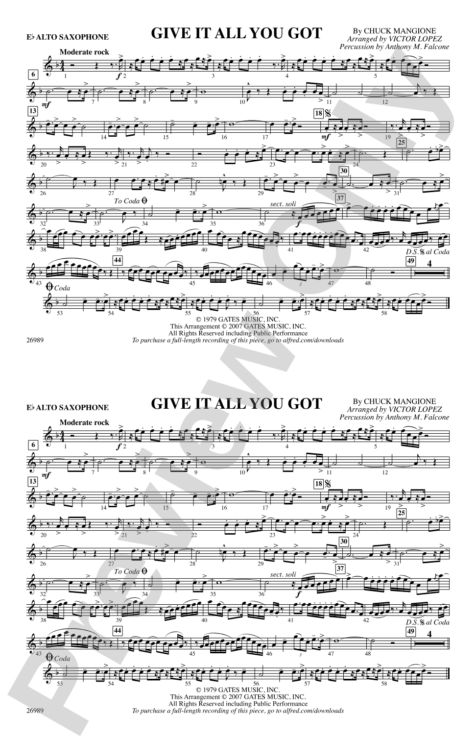 Give It All You Got: E-flat Alto Saxophone