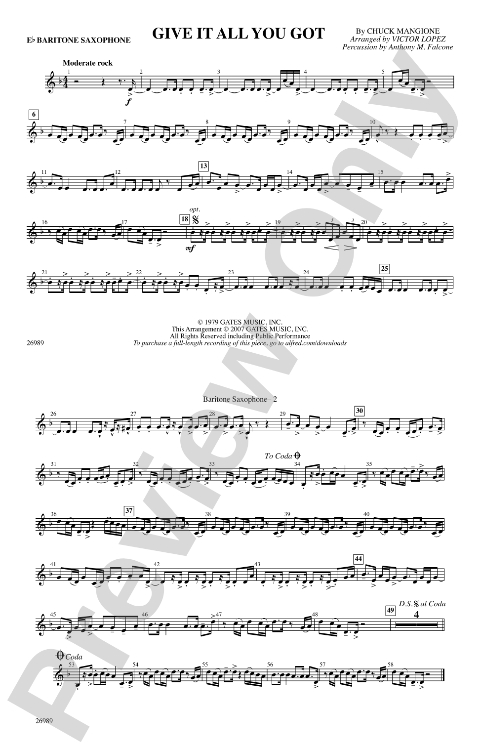 Give It All You Got: E-flat Baritone Saxophone