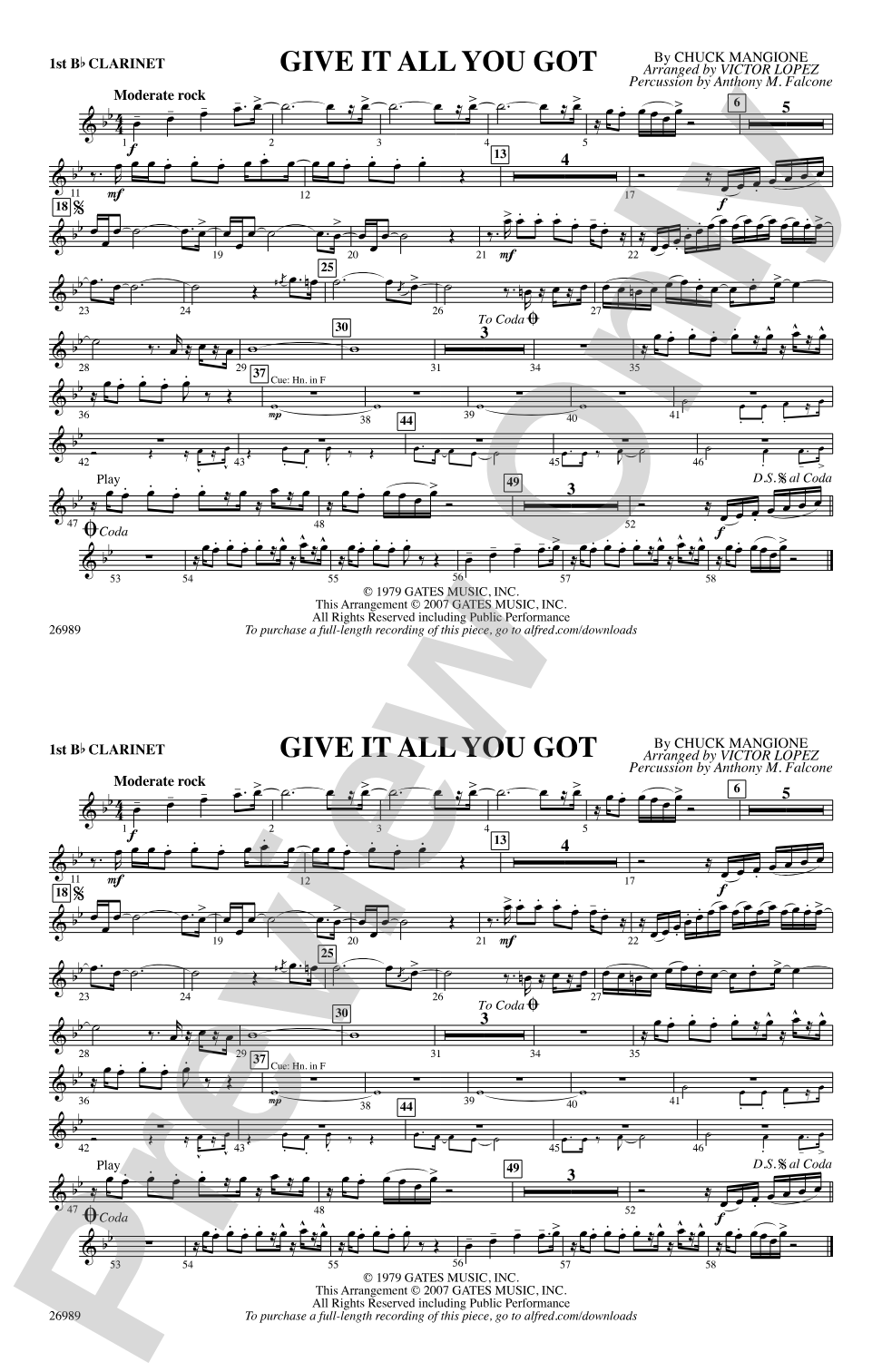 Give It All You Got: 1st B-flat Clarinet