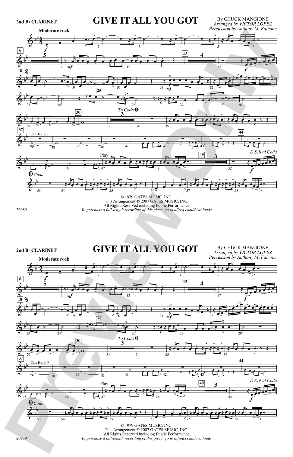 Give It All You Got: 2nd B-flat Clarinet