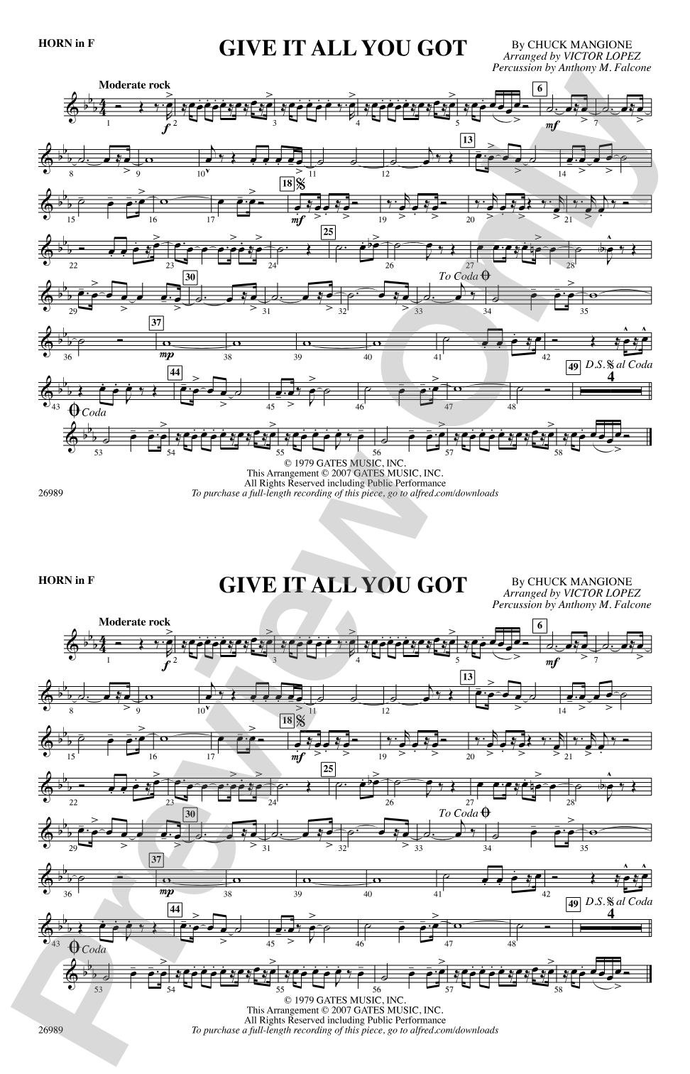 Give It All You Got: 1st F Horn
