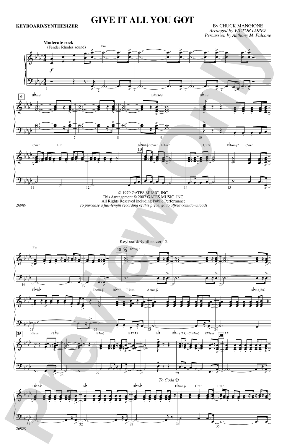 Give It All You Got: Keyboard/Synthesizer