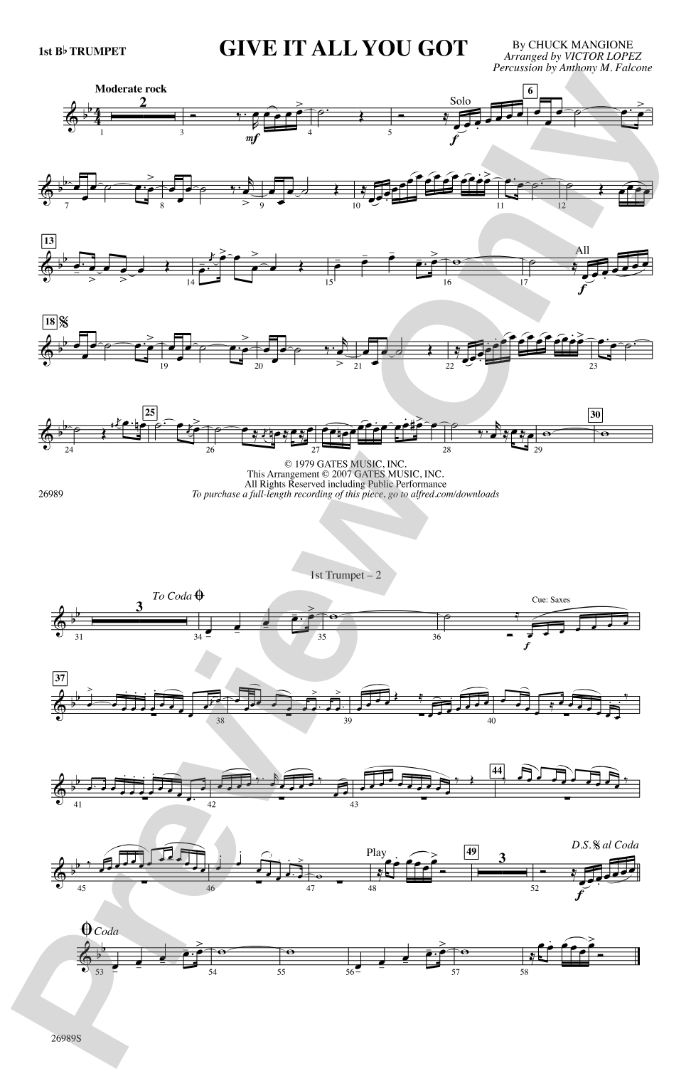 Give It All You Got: 1st B-flat Trumpet