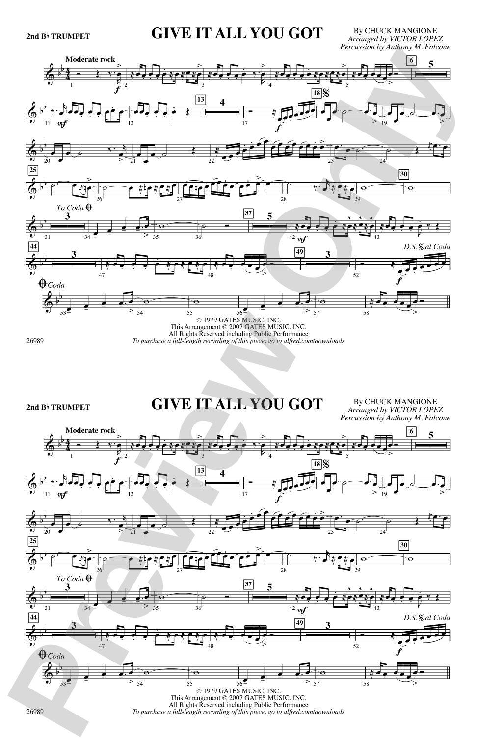 Give It All You Got: 2nd B-flat Trumpet