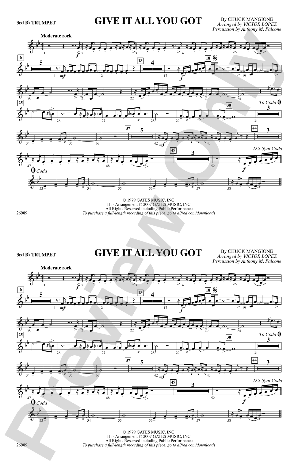 Give It All You Got: 3rd B-flat Trumpet