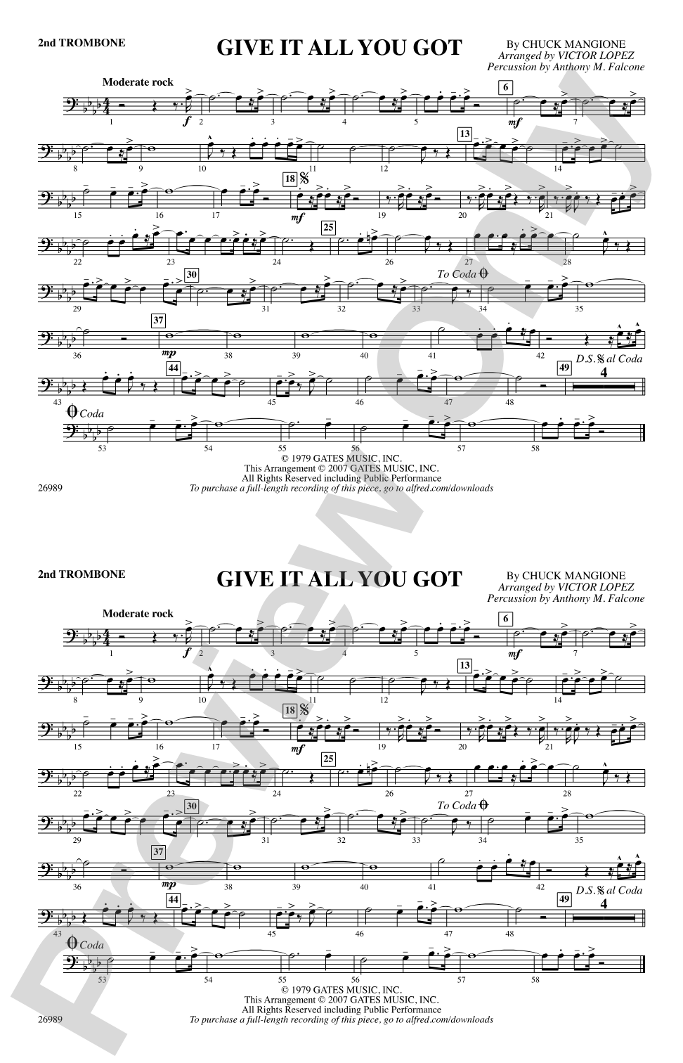 Give It All You Got: 2nd Trombone