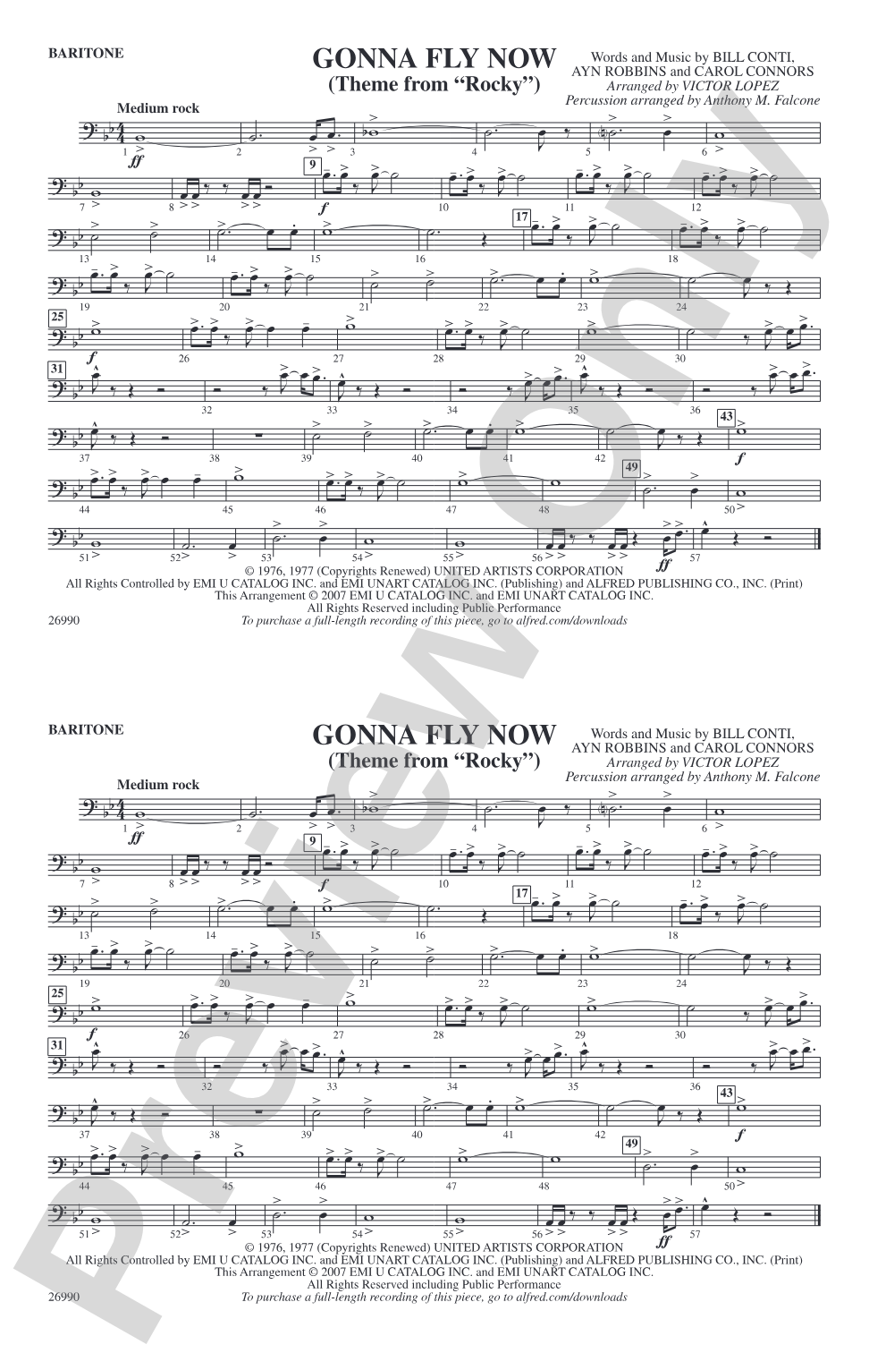 Gonna Fly Now (Theme from Rocky): Baritone B.C.