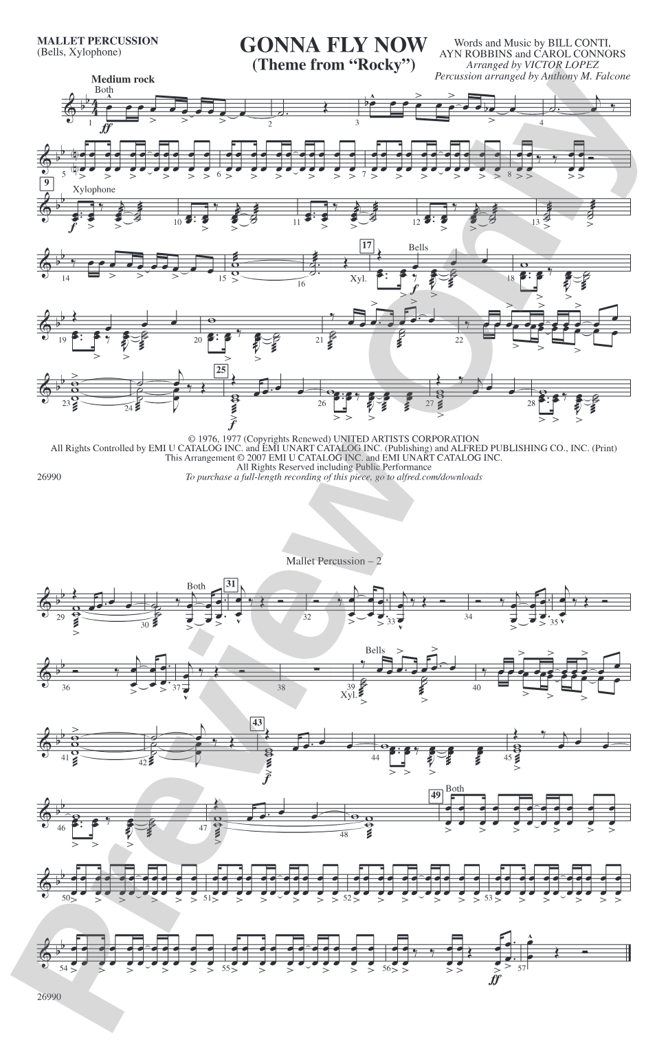 Gonna Fly Now (Theme from Rocky): Mallets