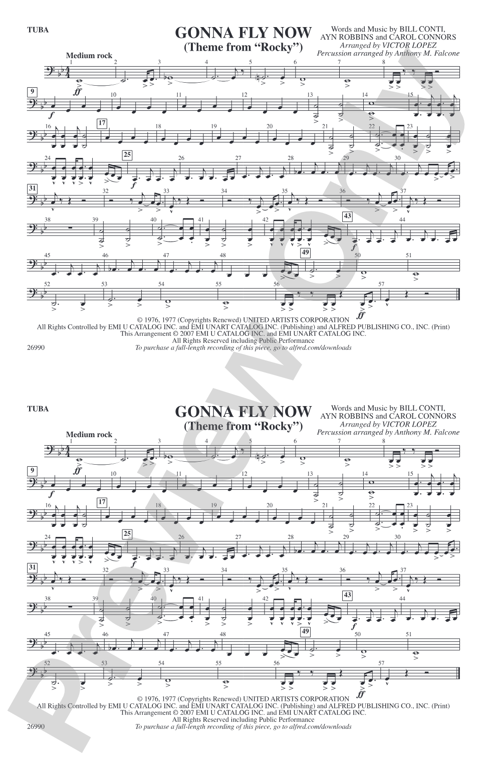 Gonna Fly Now (Theme from Rocky): Tuba