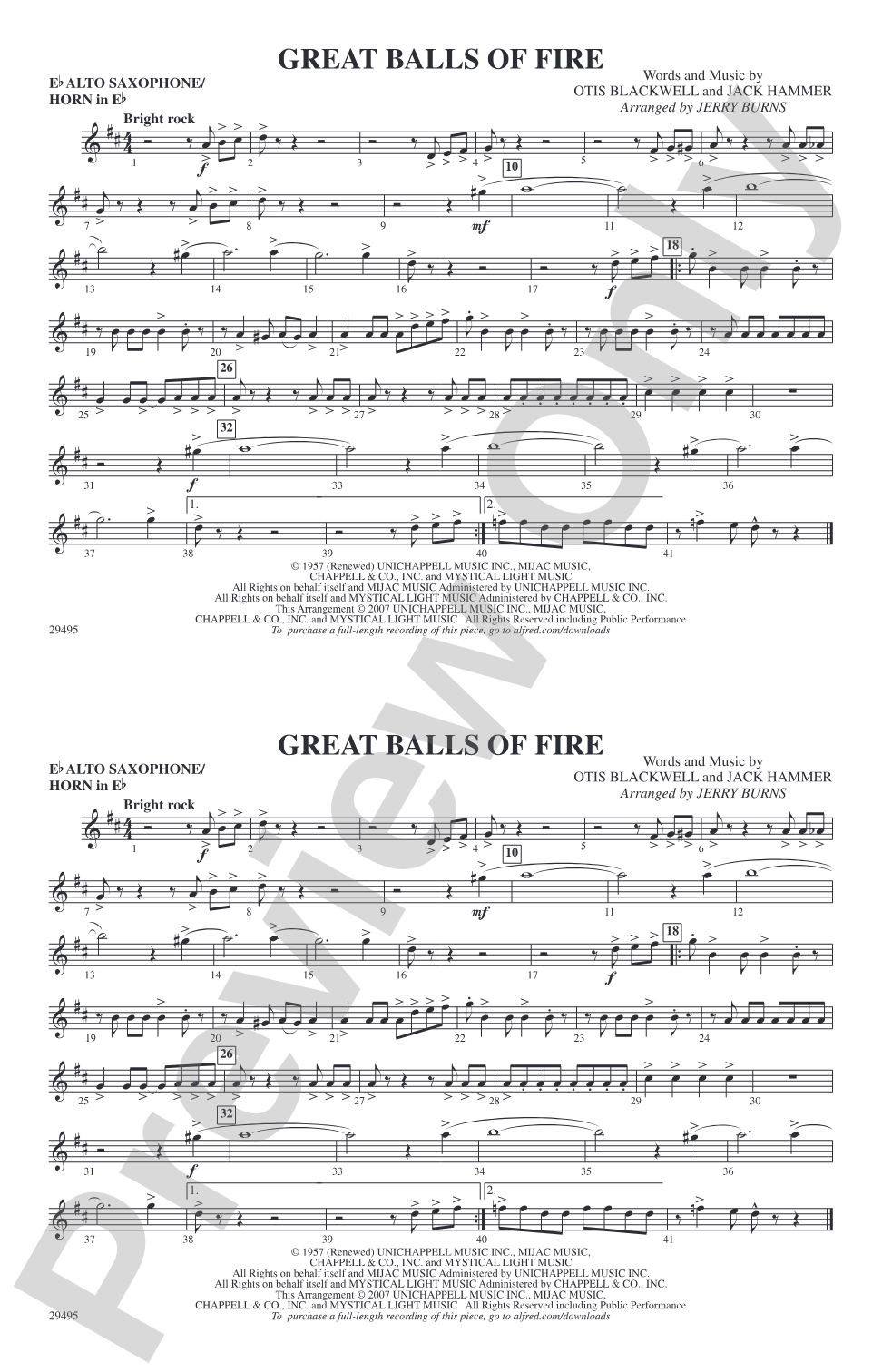 Great Balls of Fire: E-flat Alto Saxophone