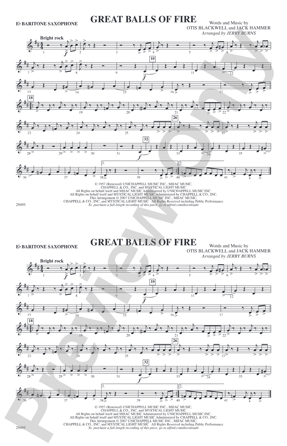 Great Balls of Fire: E-flat Baritone Saxophone