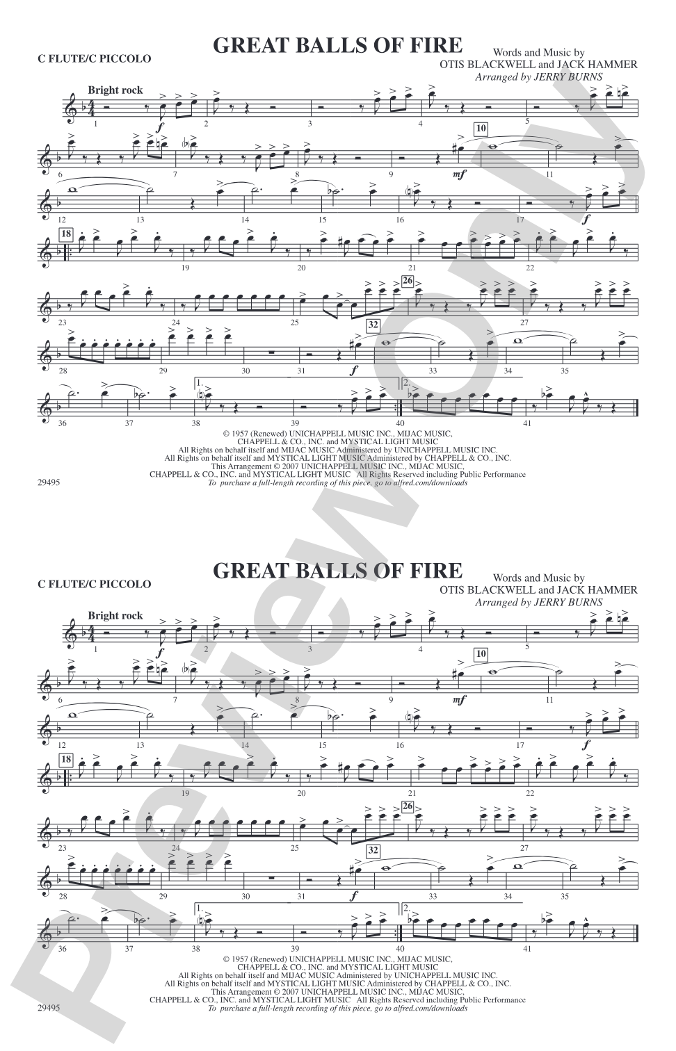 Great Balls of Fire: Flute