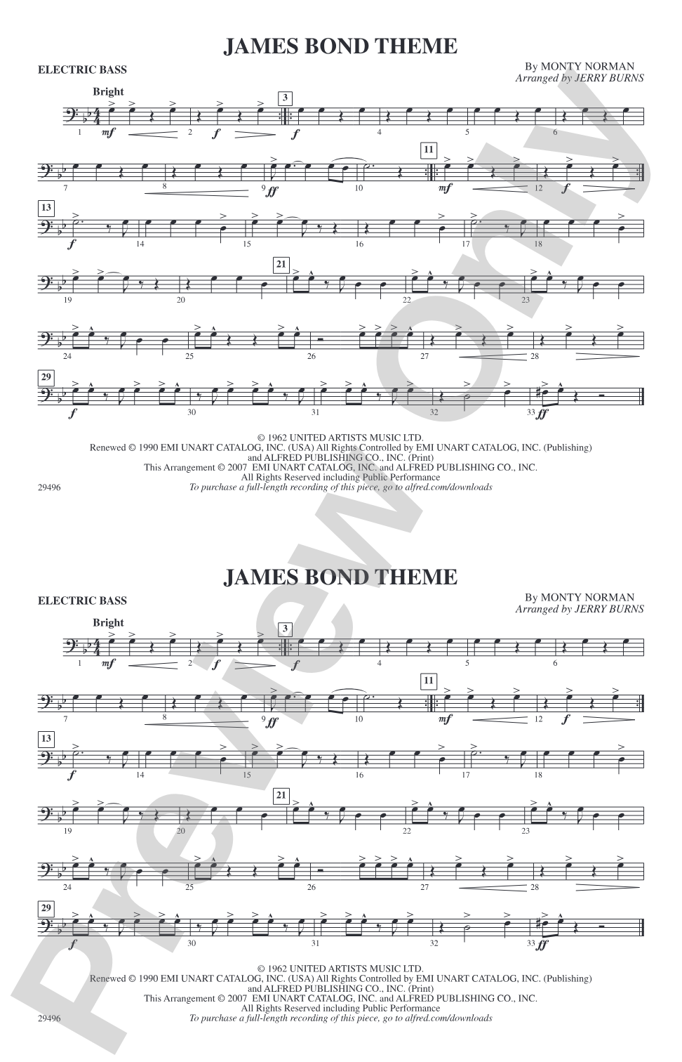 James Bond Theme: Electric Bass