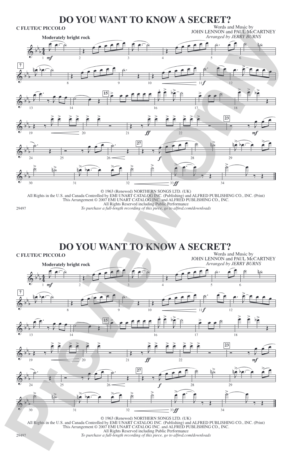 Do You Want to Know a Secret?: Flute