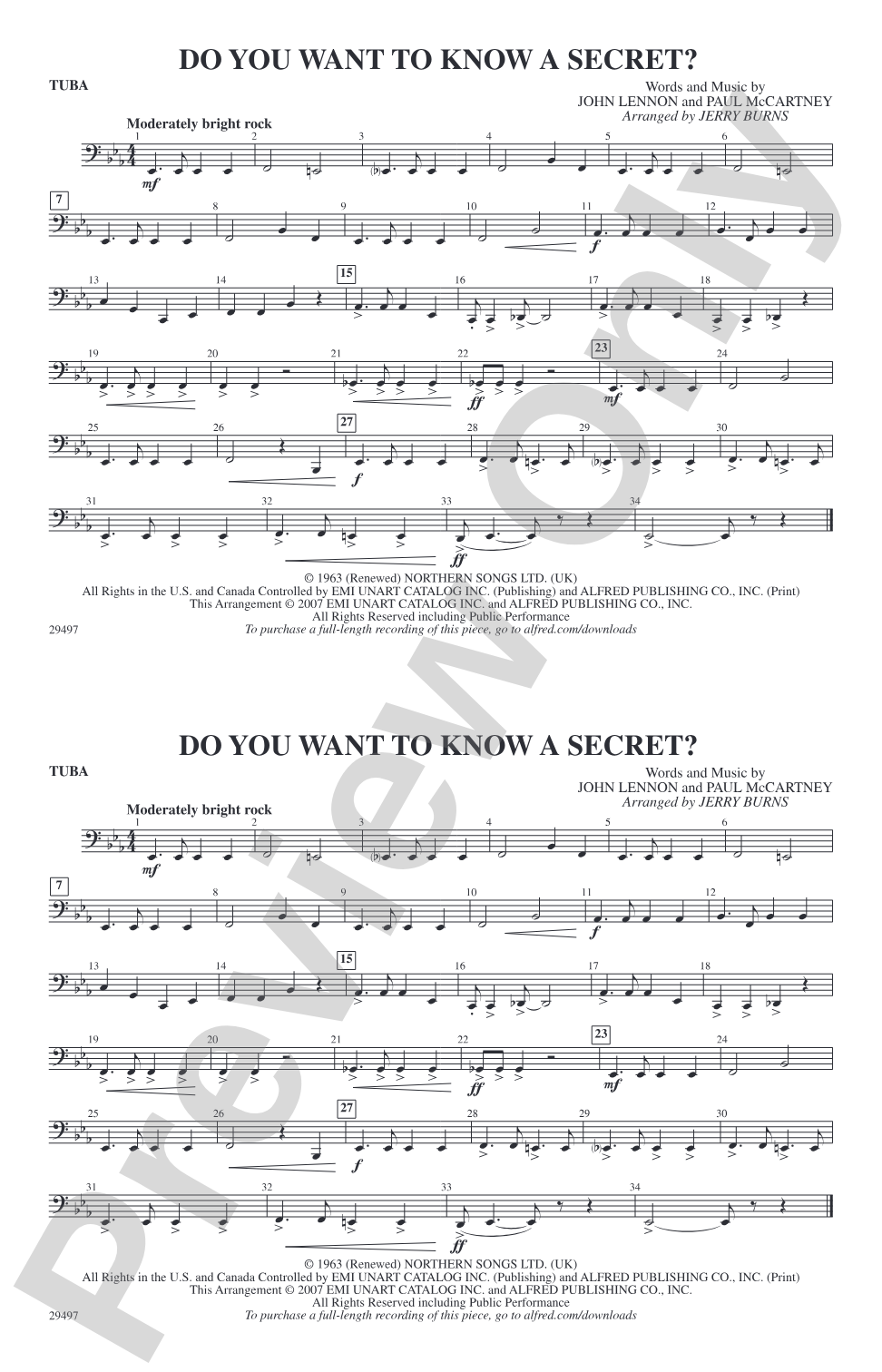 Do You Want to Know a Secret?: Tuba